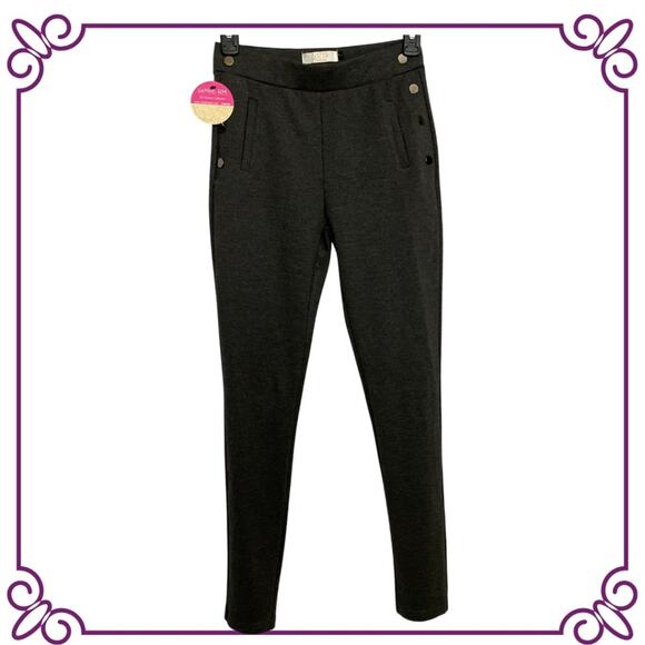 Sister Fashion Heather Gray Cotton Blend Leggings Small NEW - Picture 1 of 7